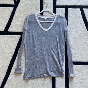 Aritizia V Neck Grey long sleeve top